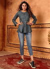 Gray Colour VARNI ZUBI Fancy Stylish New Ethnic Wear Latest Top Collection 103
